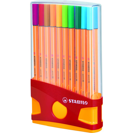 (8820-03) STABILO ROTULADORES POINT 88 C/SURTIDOS ESTUCHE COLORPARADE ROJO 20 UD