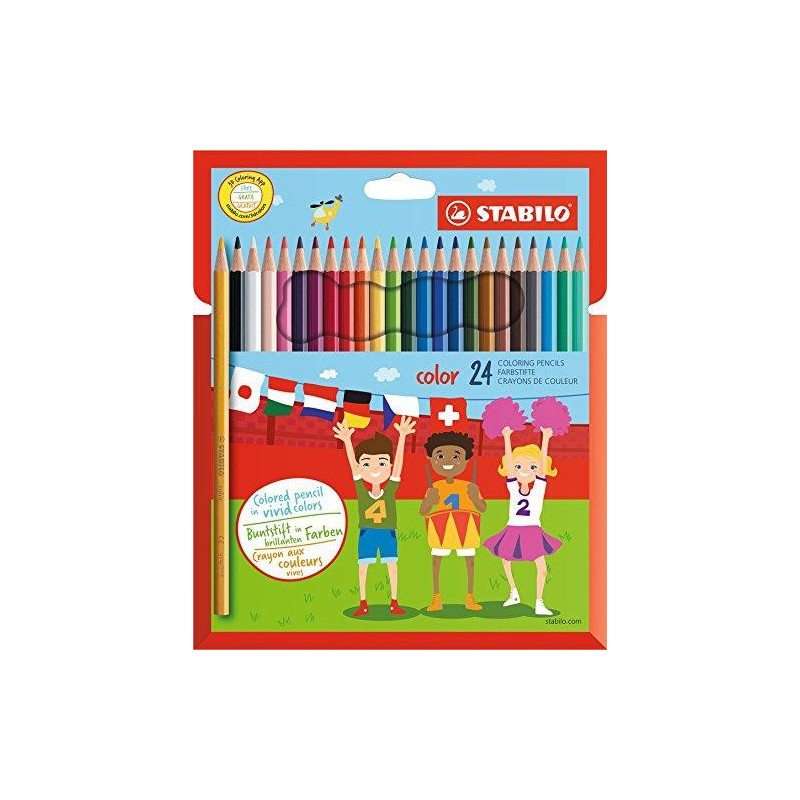 (1924/77-11) STABILO LÁPICES DE COLORES "COLOR" C/SURTIDOS ESTUCHE 24 UD