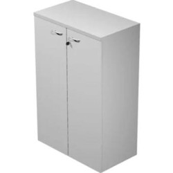 (035PM-9) ARTEXPORT ARMARIO MEDIO PRESTO CON PUERTAS 2 ESTANTES 22MM REGULABLES CON TRASERA GRIS