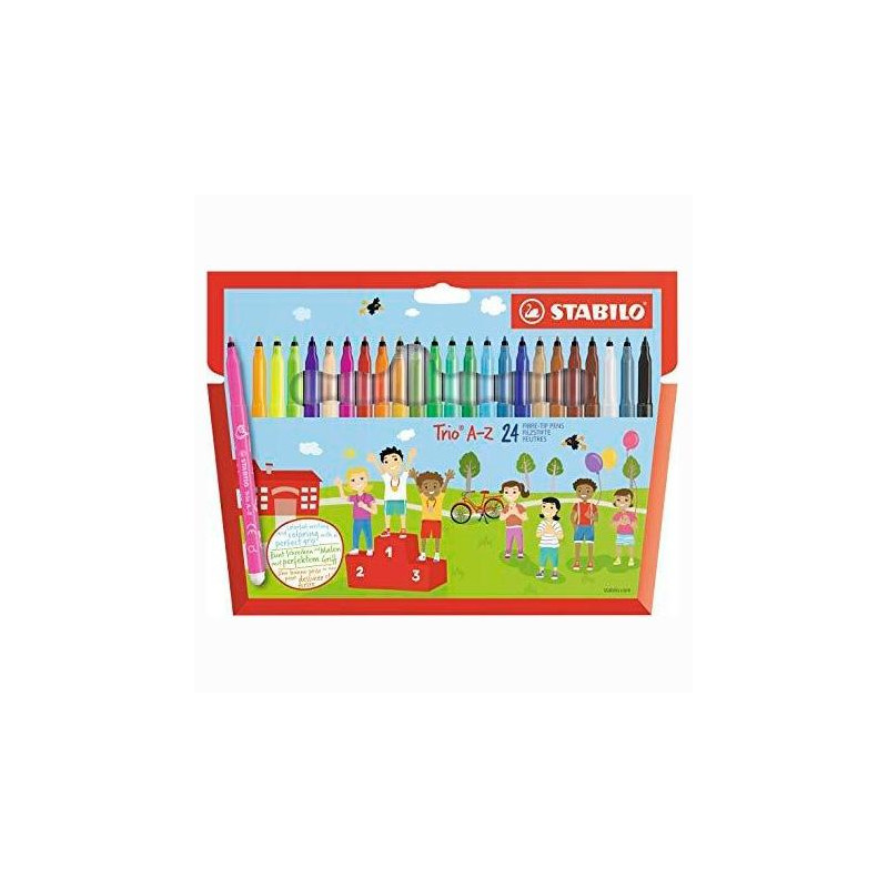 (378/1-24-01) STABILO ROTULADORES TRIO AZ C/SURTIDOS ESTUCHE 24 UD