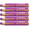 (880/370) STABILO LÁPICES DE COLORES WOODY 3 EN 1 LILA ESTUCHE 5 UD