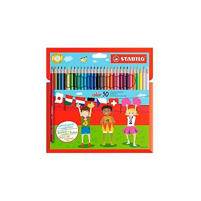 (1930/77-11) STABILO LÁPICES DE COLORES "COLOR" C/SURTIDOS ESTUCHE 30 UD