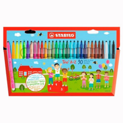 (378/1-30-01) STABILO ROTULADORES TRIO AZ C/SURTIDOS ESTUCHE 30 UD