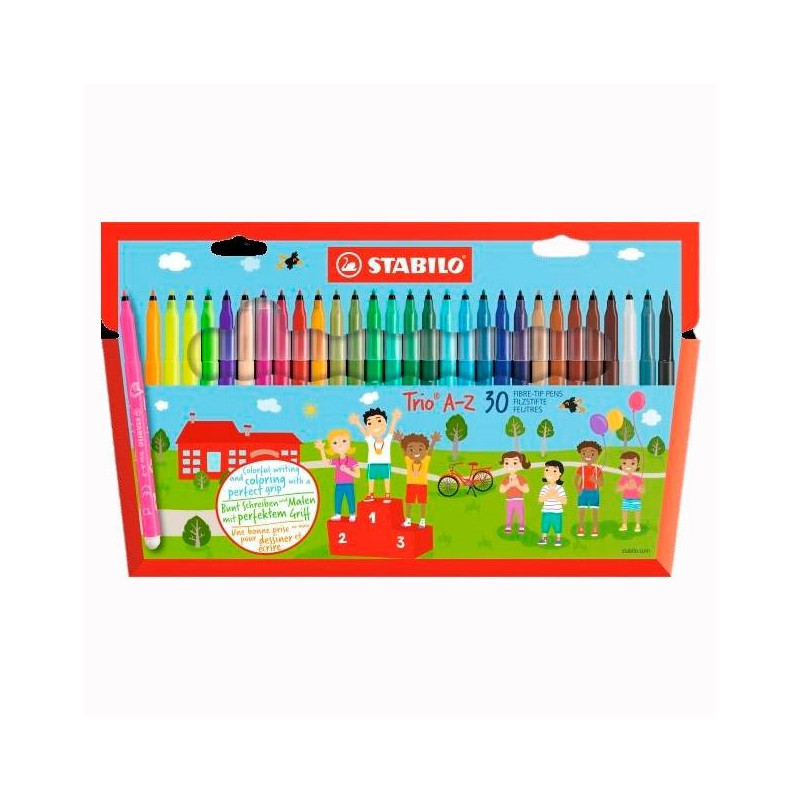 (378/1-30-01) STABILO ROTULADORES TRIO AZ C/SURTIDOS ESTUCHE 30 UD