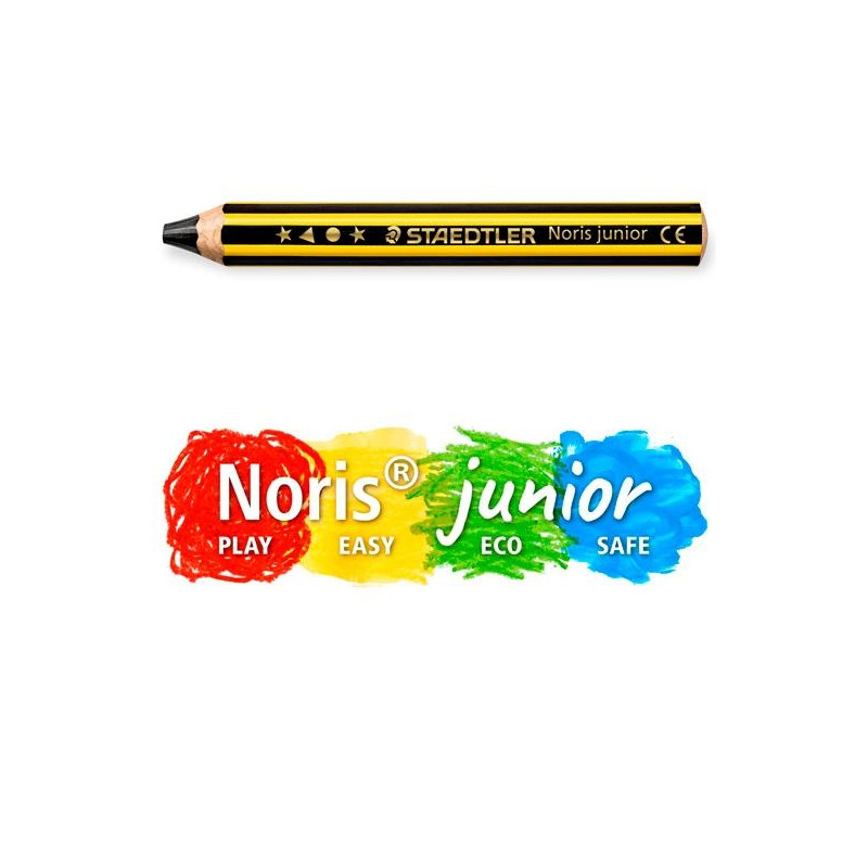 (141-2B) STAEDTLER LÁPIZ DE GRAFITO NORIS JUNIOR 141 EXTRAGRUESO PARA NIÑOS +2 AÑOS -CAJA 6 UD-