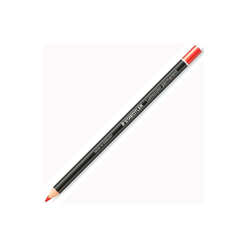 (108 20-2) STAEDTLER MARCADOR PERMANENTE EN SECO LUMOCOLOR GLASOCHROM ROJO