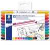 (3010 TB10) STAEDTLER MARCADORES PIZARRA BLANCA LUMOCOLOR WHITEBOARD MARKET 3010 C/SURTIDOS ESTUCHE 10 UD