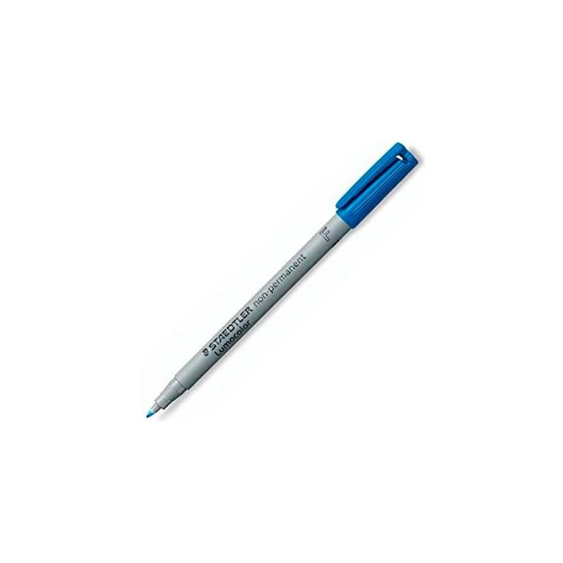 (316-3) STAEDTLER ROTULADOR NO PERMANENTE LUMOCOLOR 316 F AZUL