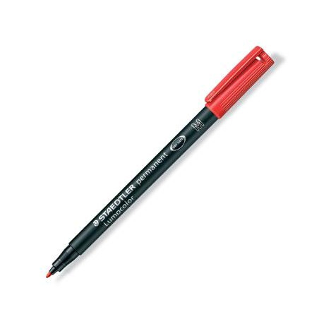 (317-2) STAEDTLER ROTULADOR PERMANENTE LUMOCOLOR 317-2 M ROJO