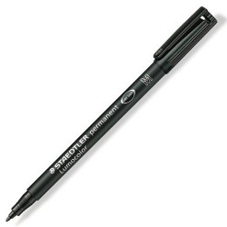 (317-9) STAEDTLER ROTULADOR PERMANENTE LUMOCOLOR 317-9 M NEGRO