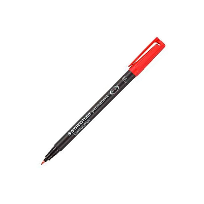 (318-2) STAEDTLER ROTULADOR PERMANENTE LUMOCOLOR 318-2 F ROJO