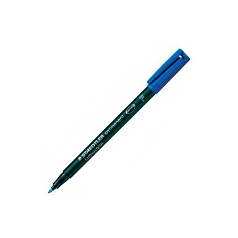 (318-3) STAEDTLER ROTULADOR PERMANENTE LUMOCOLOR 318-3 F AZUL