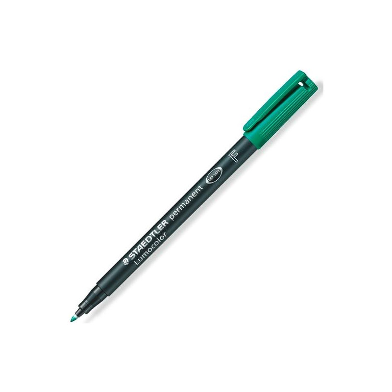 (318-5) STAEDTLER ROTULADOR PERMANENTE LUMOCOLOR 318 F VERDE