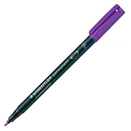 (318-6) STAEDTLER ROTULADOR PERMANENTE LUMOCOLOR 318 F VIOLETA