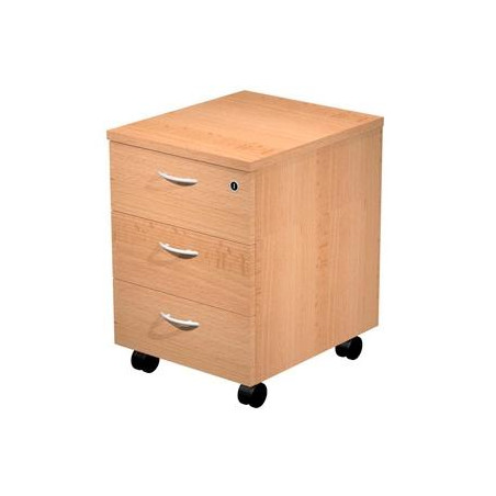 (60021-6/334234) ARTEXPORT CAJONERA PRESTO 3 CAJONES C/RUEDAS GUÍAS METÁLICAS CERRADURA HAYA -DESMONTADO-