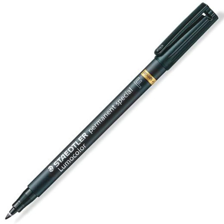 (319 F-9) STAEDTLER ROTULADOR ESPECIAL PERMANENTE LUMOCOLOR F NEGRO