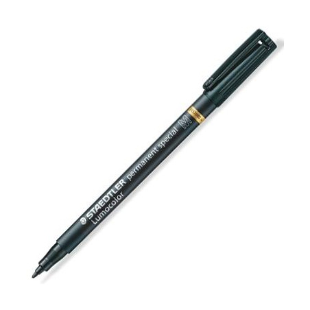 (319 M-9) STAEDTLER ROTULADOR ESPECIAL PERMANENTE LUMOCOLOR M NEGRO