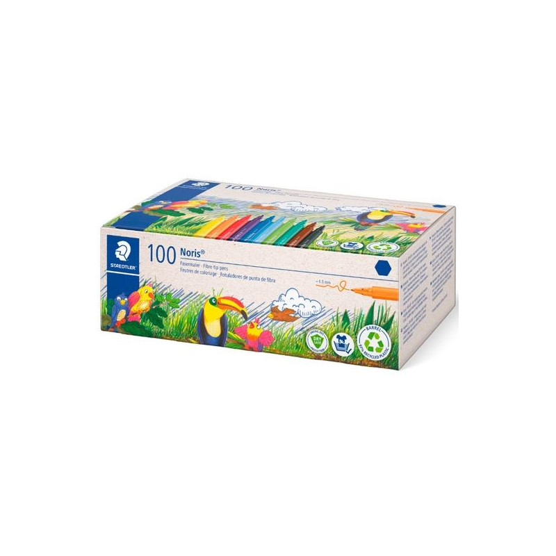(326 C100) STAEDTLER ROTULADORES NORIS 326 C/SURTIDOS (10 X COLOR) CAJA 100 UD