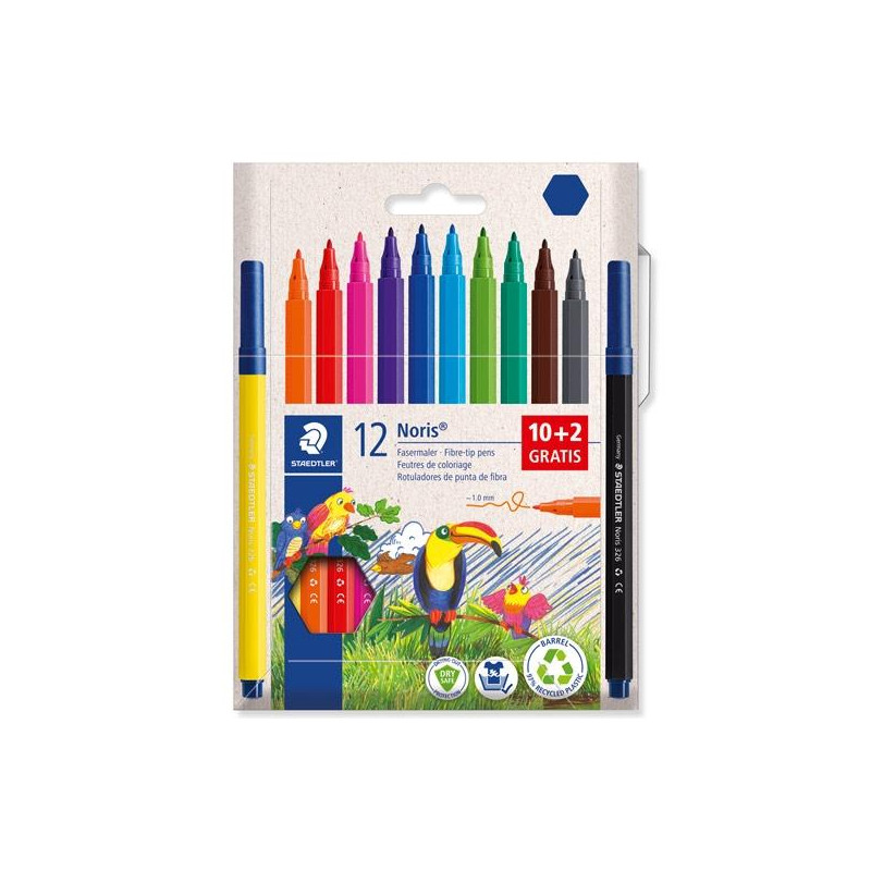 (326 C12P) STAEDTLER ROTULADORES NORIS 326 C/SURTIDOS ESTUCHE 10+2 UD DE REGALO