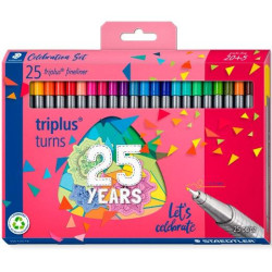 (334 C25 TA) STAEDTLER ESTUCHE 20+5 ROTULADORES TRIPLUS FINELINER 334 PUNTA SUPERFINA C/SURTIDOS