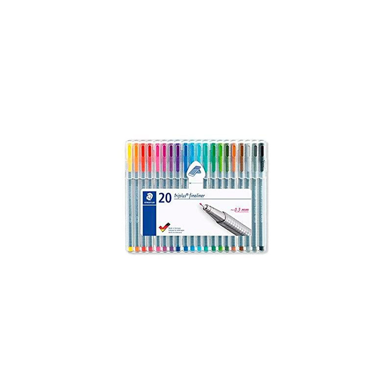 (334 SB20) STAEDTLER ESTUCHE 20 ROTULADORES TRIPLUS FINELINER 334 COLORES SURTIDOS