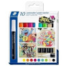 (349 C10) STAEDTLER MARCADOR ESPECIAL LUMOCOLOR 349 PERMANENTE C/SURTIDOS ESTUCHE 10 UD