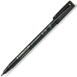 (318-9) STAEDTLER ROTULADOR PERMANENTE LUMOCOLOR 318-9 F NEGRO