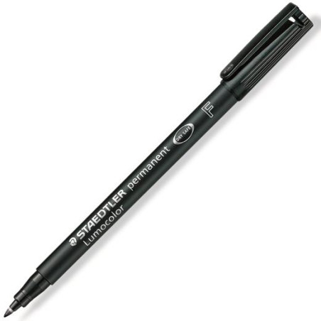 (318-9) STAEDTLER ROTULADOR PERMANENTE LUMOCOLOR 318-9 F NEGRO