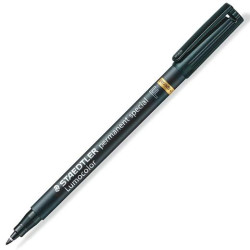 (319 F-9) STAEDTLER ROTULADOR ESPECIAL PERMANENTE LUMOCOLOR F NEGRO