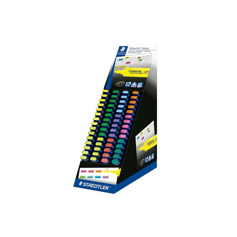 (364 CA60) STAEDTLER MARCADOR FLUORESCENTE TEXTSURFER CLASSIC C/SURTIDOS EXPOSITOR 60 UD