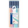 (323SB6CS01) STAEDTLER ROTULADOR TRIPLUS COLOR 323 C/SURTIDOS PASTEL ESTUCHE 6U