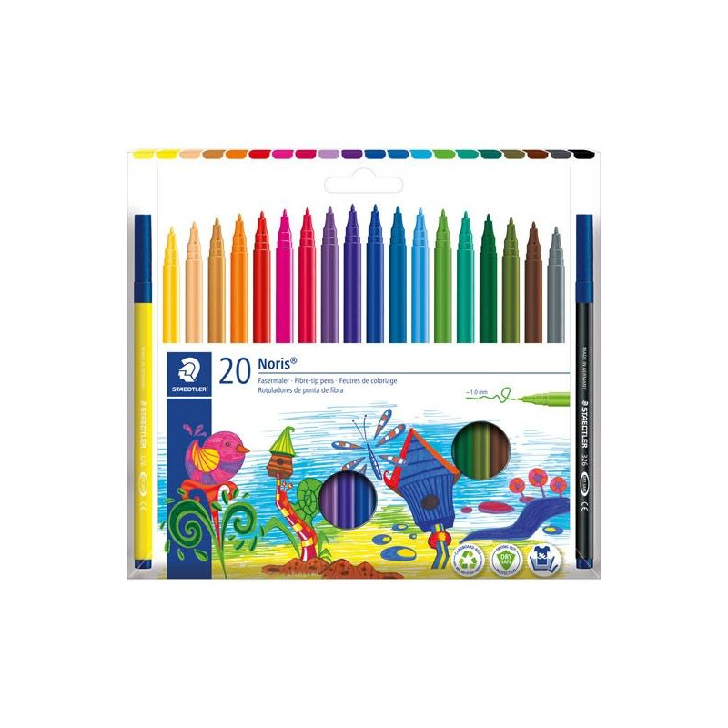 (326 C20) STAEDTLER ROTULADORES NORIS 326 C/SURTIDOS ESTUCHE 20 UD