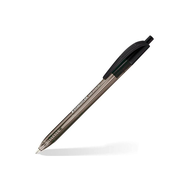 (4230 M-9) STAEDTLER BOLÍGRAFO RETRÁCTIL BALL 4230 M 1.0MM TRIANGULAR NEGRO CAJA 10 UD