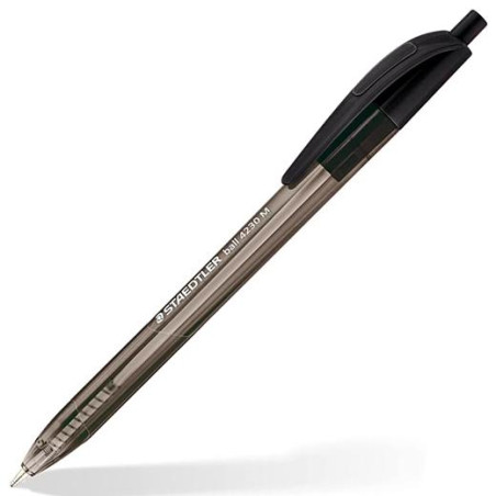 (4230 M-9) STAEDTLER BOLÍGRAFO RETRÁCTIL BALL 4230 M 1.0MM TRIANGULAR NEGRO CAJA 10 UD