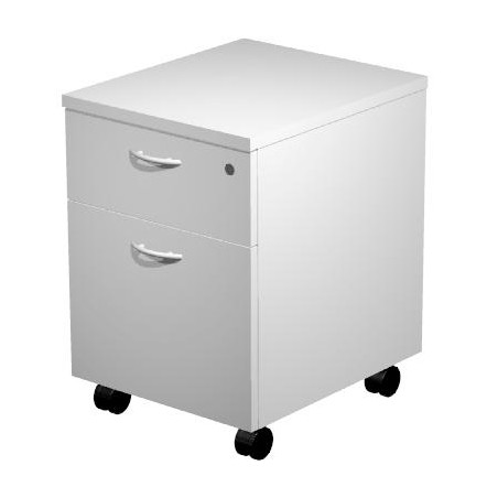 (60022-9) ARTEXPORT CAJONERA PRESTO 2 CAJONES C/RUEDAS GUÍAS METÁLICAS CERRADURA GRIS -DESMONTADO-