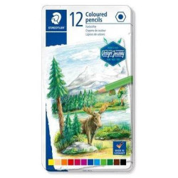 (146C M12) STAEDTLER LÁPICES DE COLORES DESING JOURNEY 146C C/SURTIDOS ESTUCHE METAL 12 UD