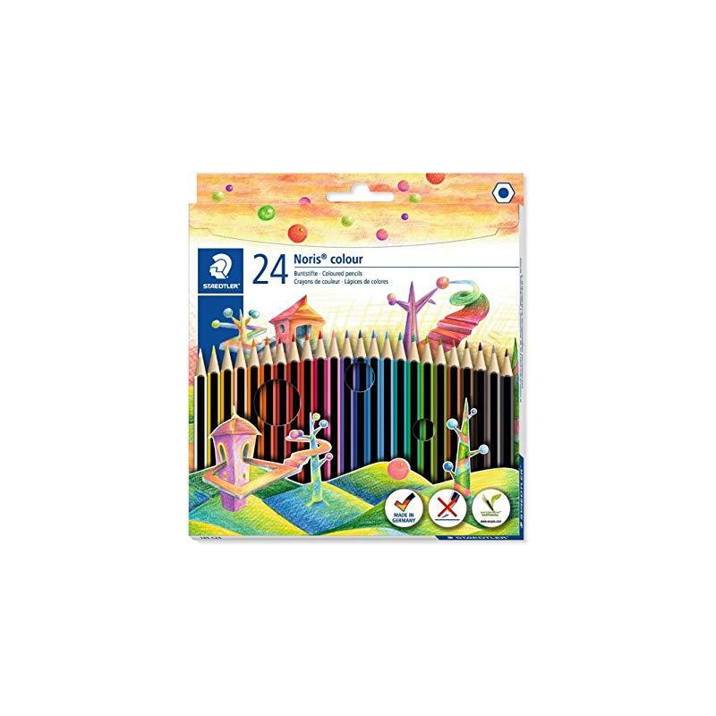 (185 C24) STAEDTLER LÁPICES DE COLORES NORIS COLOUR WOPEX ECOLÓGICO SURTIDOS ESTUCHE 24 UD