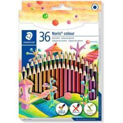 (185 CD36) STAEDTLER LÁPICES DE COLORES NORIS COLOUR WOPEX ECOLÓGICO ESTUCHE 36U