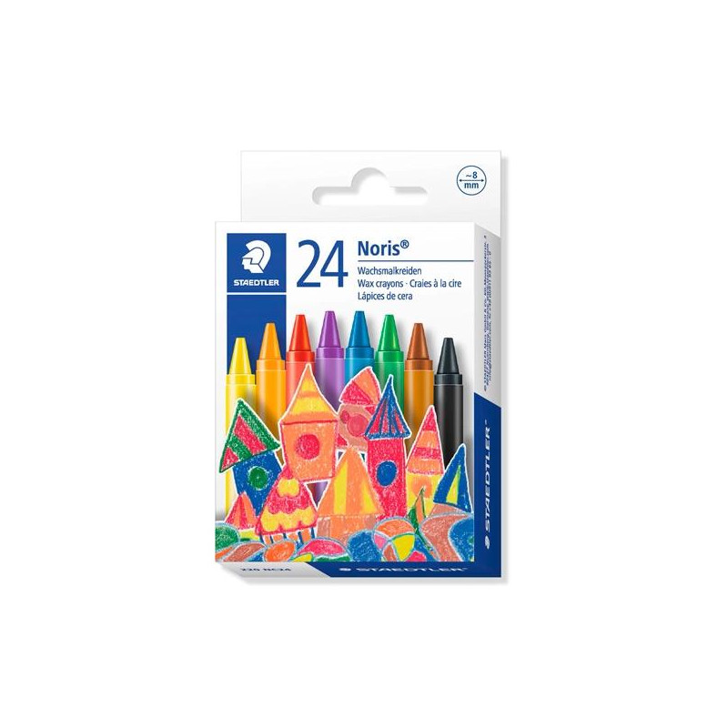 (220 08 C24) STAEDTLER CERAS NORIS 220 COLORES BRILLANTES SURTIDOS ESTUCHE 24 UD