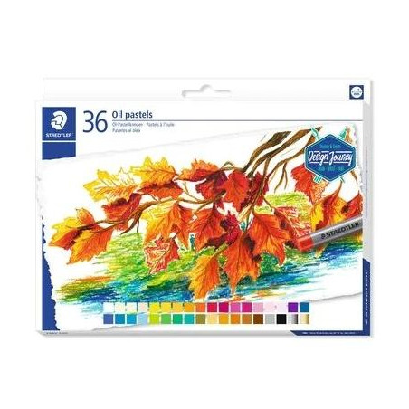 (2420 C36) STAEDTLER CERAS BLANDAS PASTELES AL ÓLEO 70MM COLORES SURTIDOS ESTUCHE 36 UD