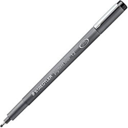 (308 12-9) STAEDTLER ROTULADOR CALIBRADO PIGMENT LINER 1.2MM NEGRO
