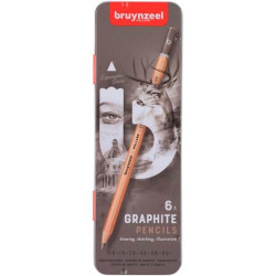 (60311006) TALENS BRUYNZEEL LÁPICES DE GRAFITO EXPRESSION HB A 8B ESTUCHE 6 UD
