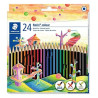 (185 C24) STAEDTLER LÁPICES DE COLORES NORIS COLOUR WOPEX ECOLÓGICO SURTIDOS ESTUCHE 24 UD