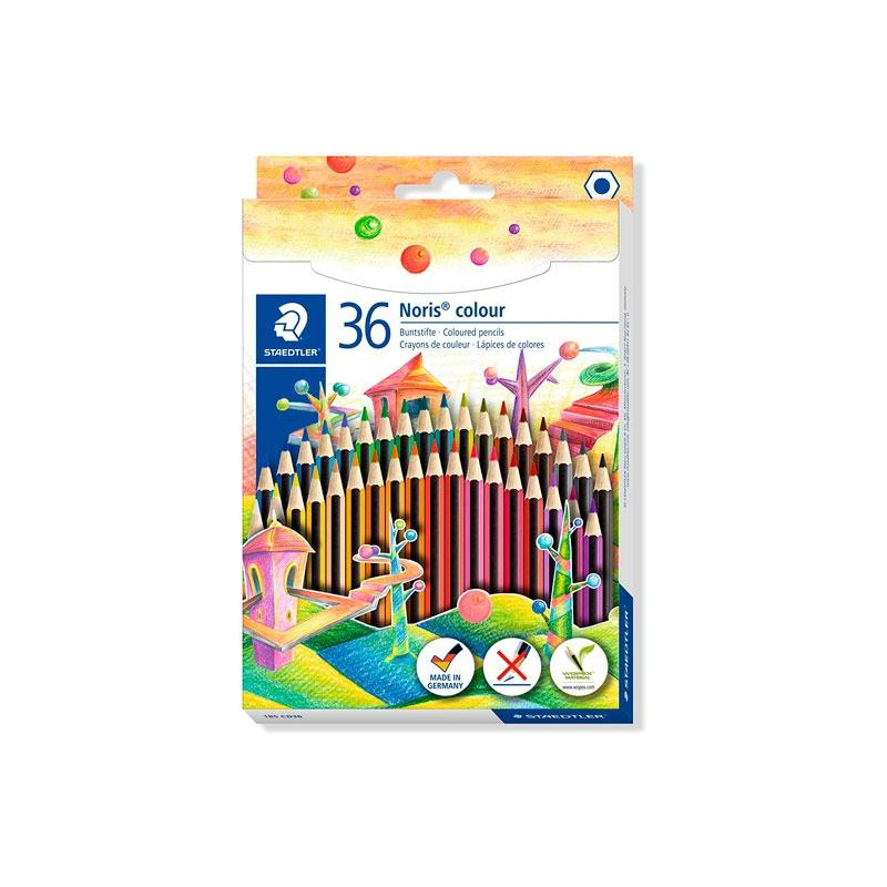 (185 CD36) STAEDTLER LÁPICES DE COLORES NORIS COLOUR WOPEX ECOLÓGICO ESTUCHE 36U