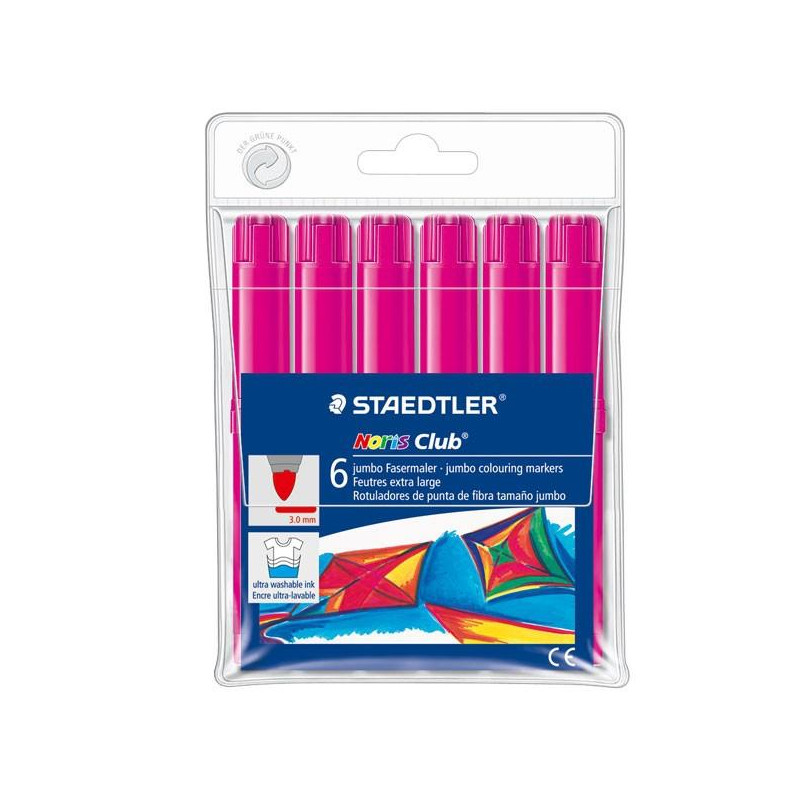 (340 WP6-20) STAEDTLER ROTULADOR GRUESO NORIS CLUB MAGENTA ESTUCHE 6 UD