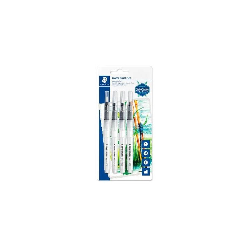 (949-SBK4-C) STAEDTLER PINCELES DE AGUA 949 CON PUNTAS DIFERENTES BLISTER 4UD