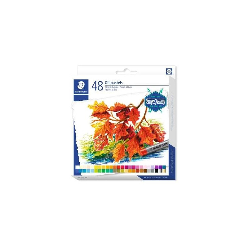 (2420 C48) STAEDTLER CERAS BLANDAS PASTELES AL ÓLEO 70MM COLORES SURTIDOS ESTUCHE 48 UD