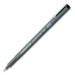(308 02-9) STAEDTLER ROTULADOR CALIBRADO PIGMENT LINER 0.2MM NEGRO