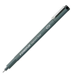 (308 08-9) STAEDTLER ROTULADOR CALIBRADO PIGMENT LINER 0.8MM NEGRO