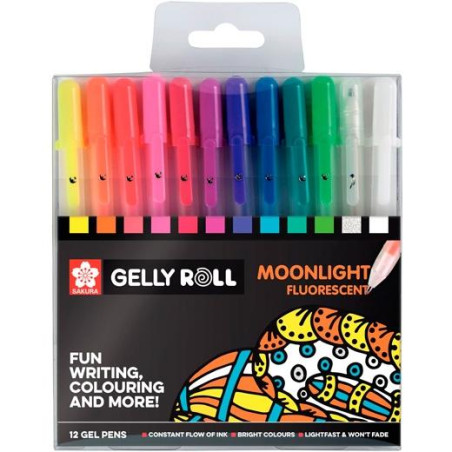 (POXPGBMOO12) TALENS SAKURA BOLÍGRAFOS GELLY ROLL MOONLIGHT ESTUCHE DE 12 C/SURTIDOS